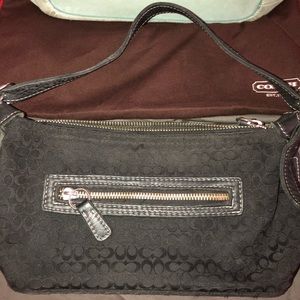 Black mini Coach purse